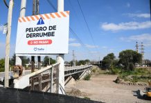 Avanzan las obras para reemplazar el puente de Santa Lucía