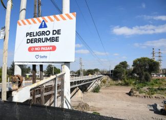 Avanzan las obras para reemplazar el puente de Santa Lucía